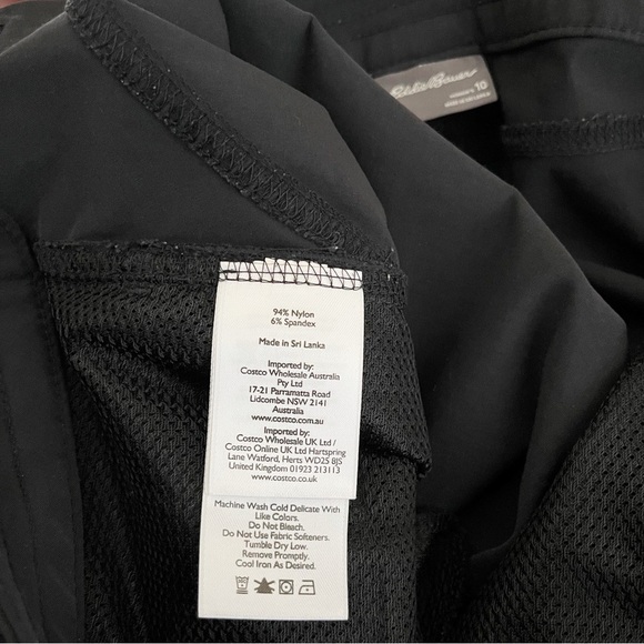 Eddie Bauer Pants Women's Size 10 Black Cropped Pockets Active Outdoors Gorpcore - Picture 5 of 6